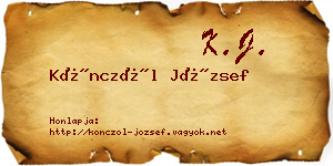 Könczöl József névjegykártya