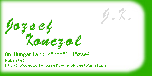 jozsef konczol business card
