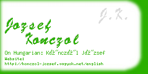 jozsef konczol business card